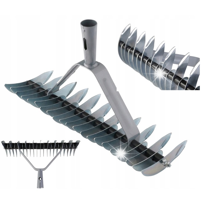 Gradina HuW, aerator cu 21 de dinti, 355mm, metalic