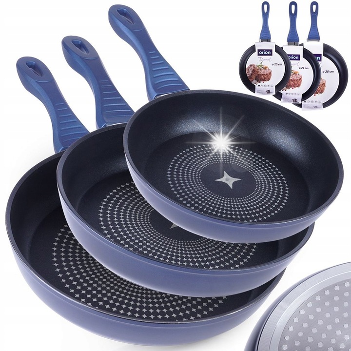 Комплект тигани Orion, 20x24x28см, гранит, алуминий, незалепващо покритие