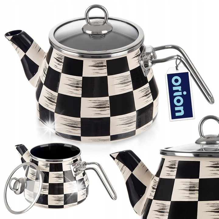 Емайлиран чайник Orion, 2L, 30,5x17x16,5см, многоцветен