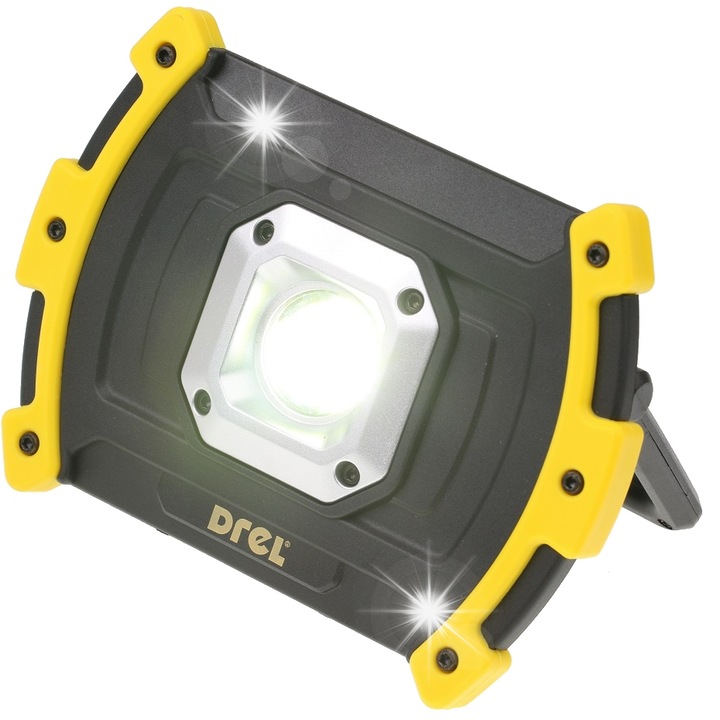 Proiector LED Drel 5W, 600LM, alb rece, set cu acumulator si incarcator