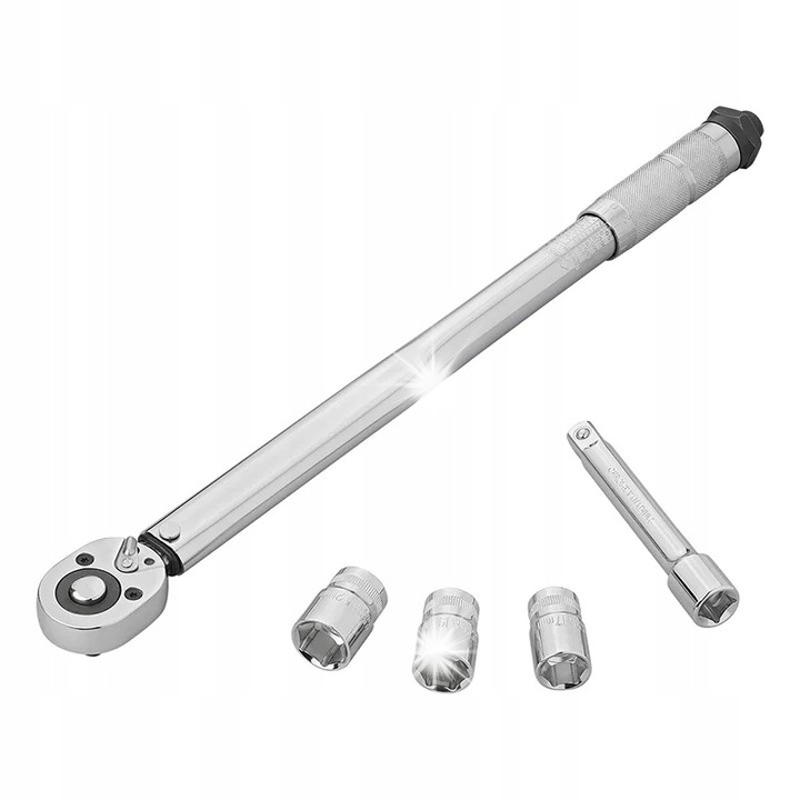 Cheie dinamica 40-210Nm, Proplus, cu blocare TuV/GS, 1/2 inch, lungime 460mm, set cu prelungire 100mm