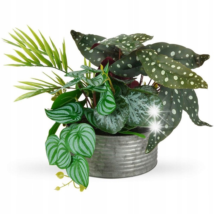 Compozitie planta artificiala in ghiveci, Orion, 39x30x28cm, verde