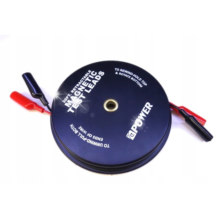 Измервателни кабели с крокодили, 2х9м, ролка, 18AWG