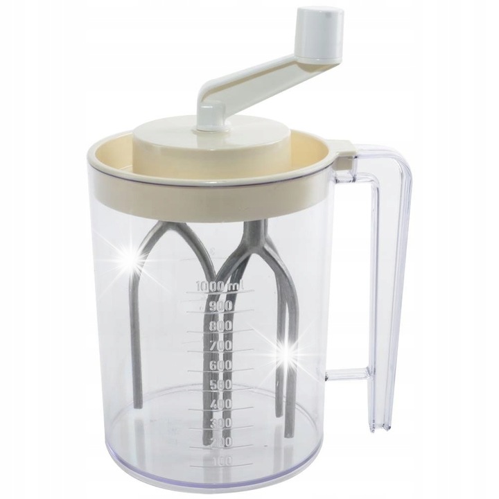 Mixer mecanic Orion, 1,5l, transparent, alb, 22x11,5cm