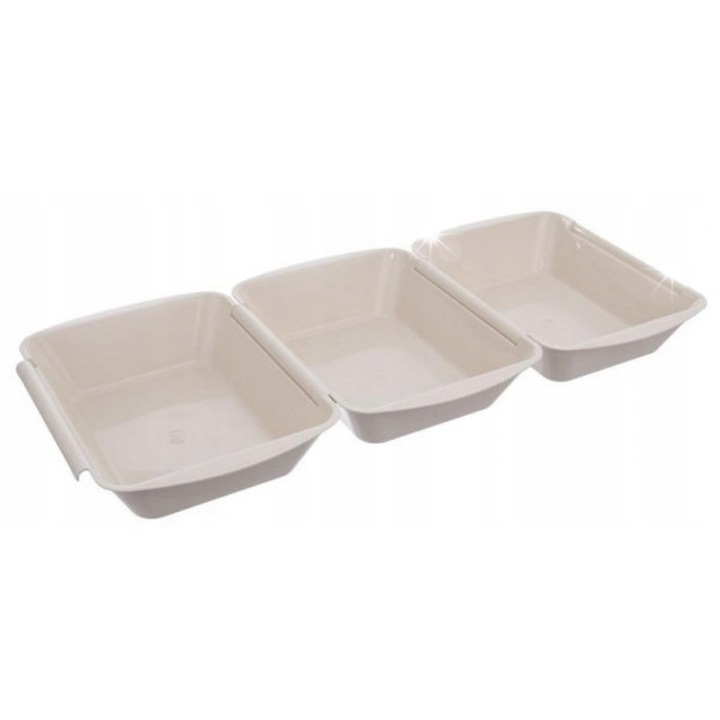 Set 3 tavite, Orion, 26x20x5,5cm, plastic, usor de curatat