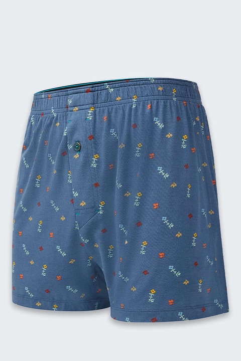 Boxeri barbati Stance, design floral, bleumarin, material respirabil