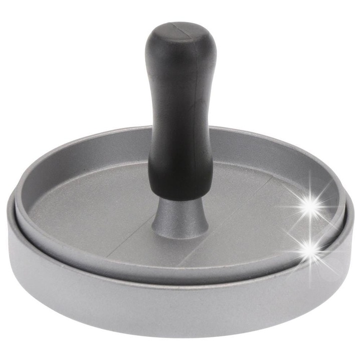 Presa pentru hamburgeri, Vaggan, 11cm, gri/negru, 12x8cm