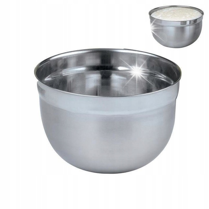 Miska de bucatarie din otel inoxidabil Orion, 29,5cm, 7L, argintie, inaltime 16cm