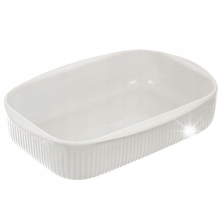 Hőálló edény, Orion, lasagne forma, 1L, fehér, 24x17x5cm