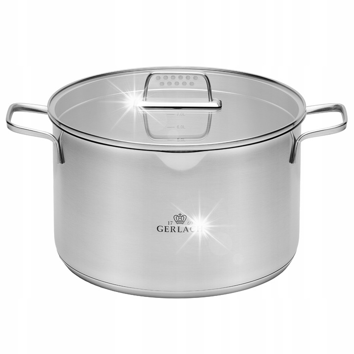 Gerlach AMBIENTE 10L fazék, 28cm, inox, leeresztő funkció, 3x vastag alj