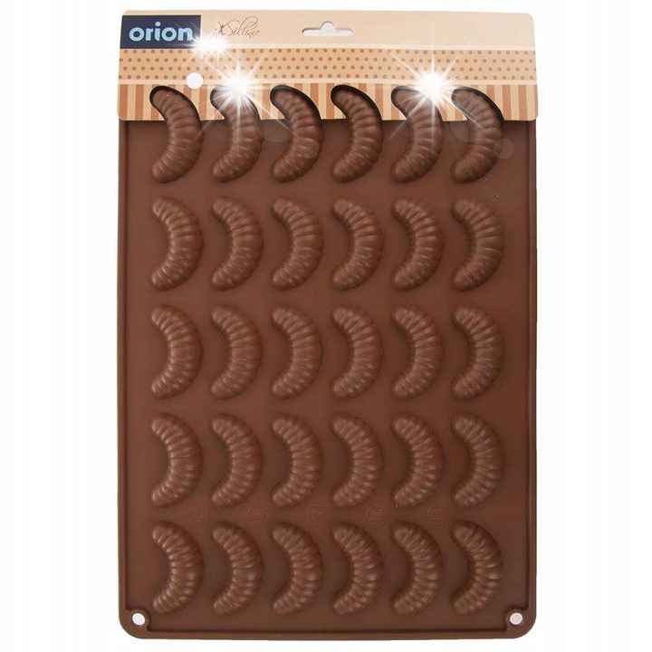 Forma de copt din silicon Orion, 30 bucati, 34,5x24,5x1,2cm, culoare maro