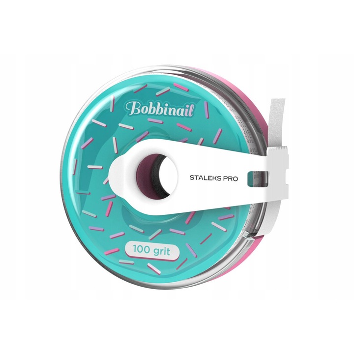 Rola de piloni cu banda Staleks Bobbinail AT-100, 100 granulatie, plastic, 80 piloni per rola