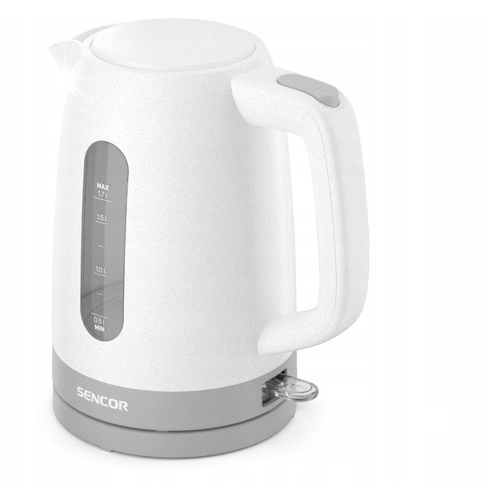 Fierbator electric Sencor SWK 1738WH, 1,7L, 2200W, alb, cu filtru detasabil