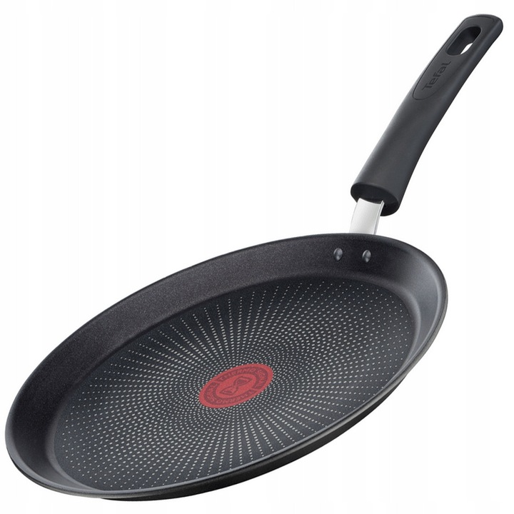 Tigaie Tefal 25cm, neagra, cu suprafata titan, antiaderenta, pentru toate tipurile de plite