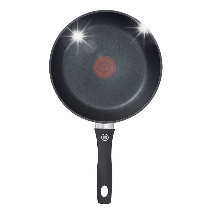 Тиган MG Home 24см, незалепващ, черен, със температурен сензор