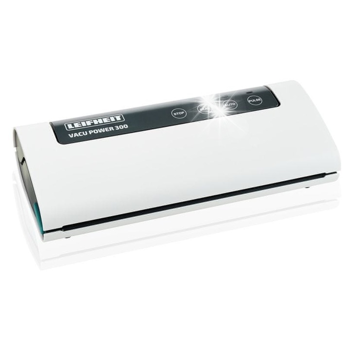 Aparat de vidat, Leifheit, Vacu Power 300, 10 pungi, alb, 110W, 161,5x360x87mm