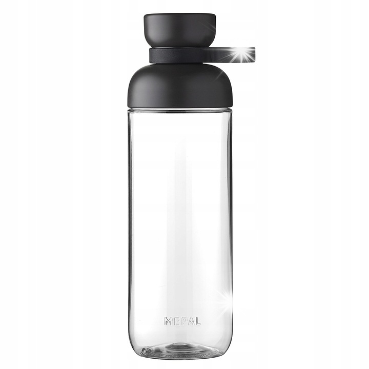 Sticla de apa reutilizabila 700ml Mepal, plastic PP si tritan, fara BPA, neagra, 7,5x24,2cm