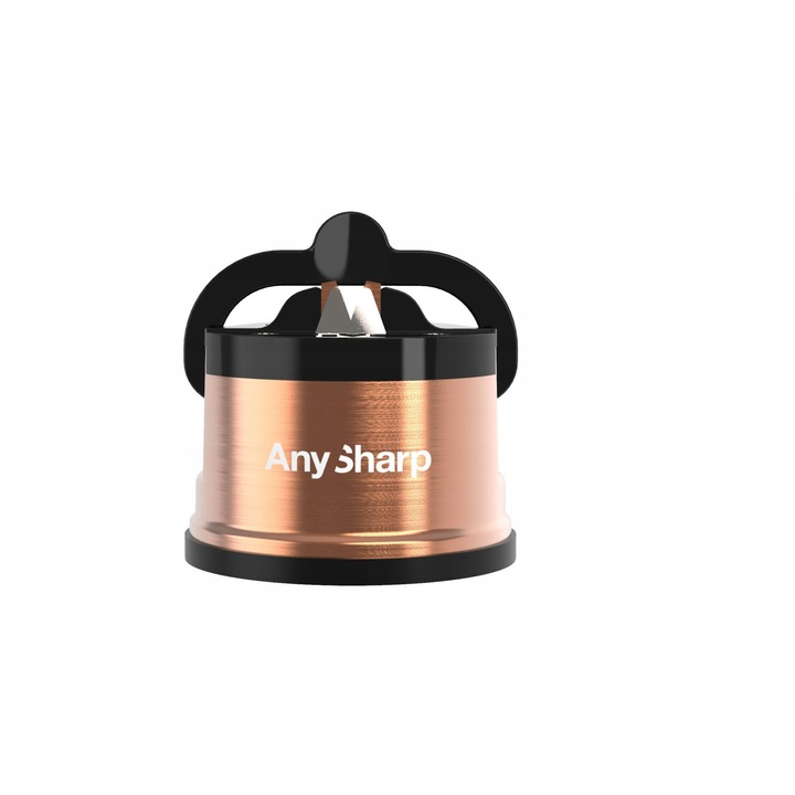 AnySharp PRO késélező, PowerGrip rögzítéssel, 160g, rozsdamentes és szénacél késekhez, vadászkésekhez, tésztakésekhez, titán késekhez