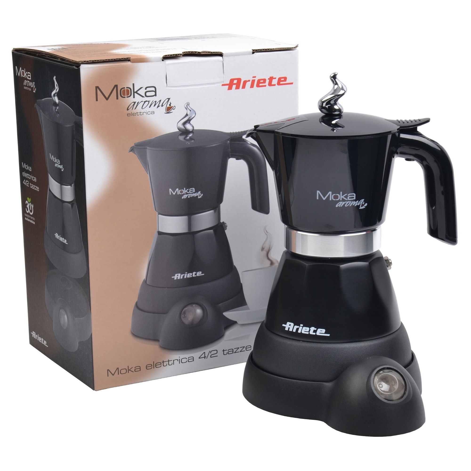 Espressor electric Ariete Moka1358C, 400W, 100ml, alb, 0.76kg