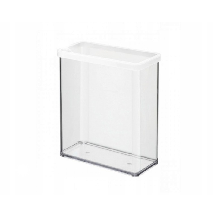Cutie alimentara Rotho 3.2L si 2.1L, transparenta, cu capac silicons, 21,4x10x20cm