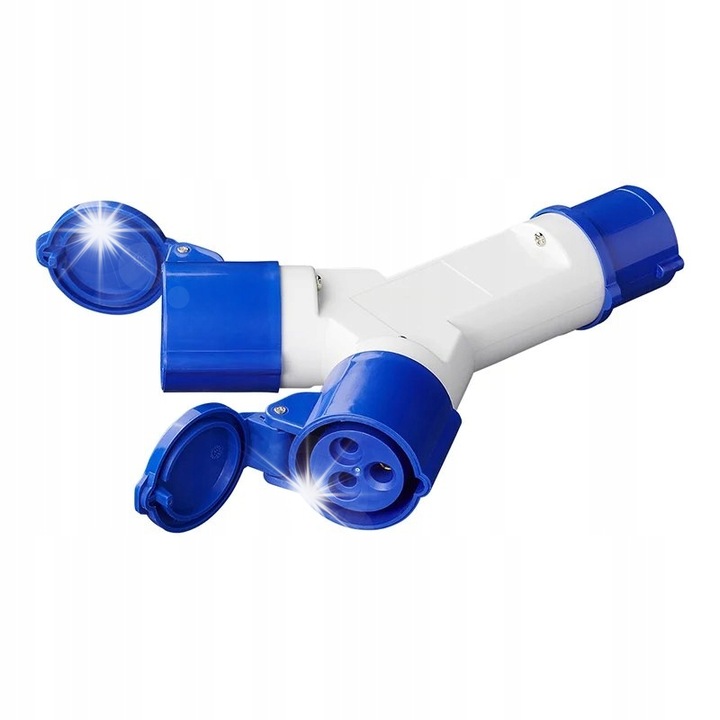 Удължител Proplus, CEE 16A, 2 изхода, IP44, 200-250V, за къмпинг