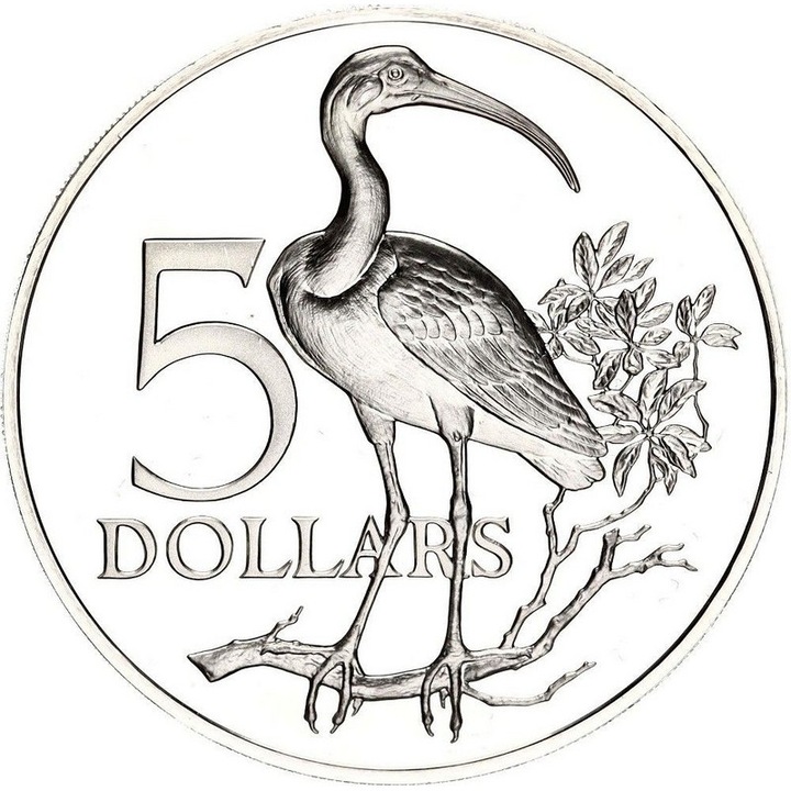 Moneda istorica din Argint 5 dolari Trinidad and Tobago