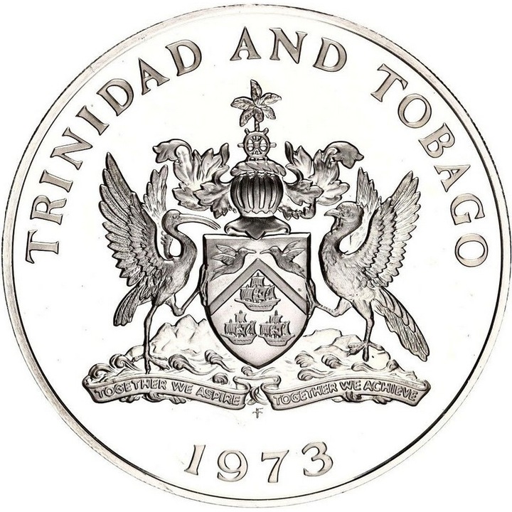 Moneda istorica din Argint 5 dolari Trinidad and Tobago
