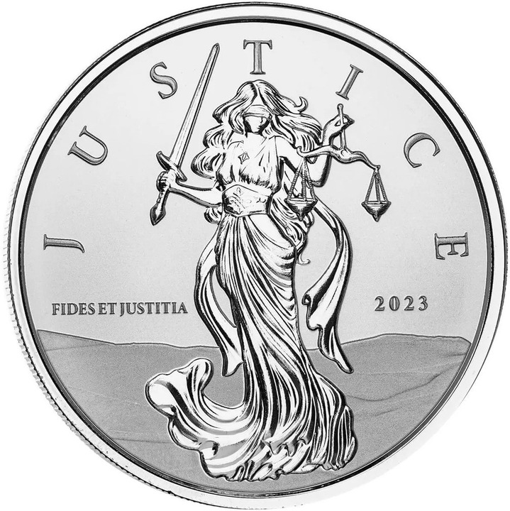 Moneda Argint pur - Lady Justice Gibraltar 1 oz 31 grame