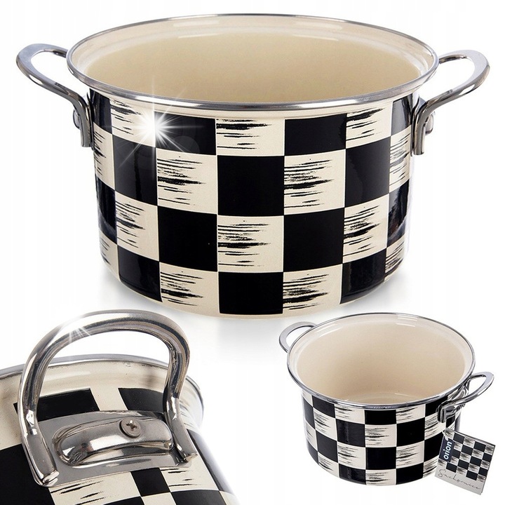 Garnek emaliat Orion, 20 cm, 3L, multicolor, 26x20x12cm