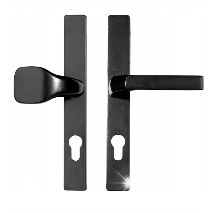 Maner pentru poarta grilaj, Steelfence, aluminiu, negru, 72mm, set complet