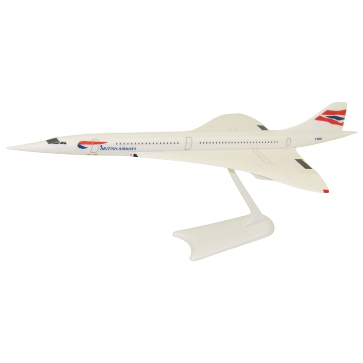 Модел самолет British Airways Concorde, пластмаса, 25 см, 1:250