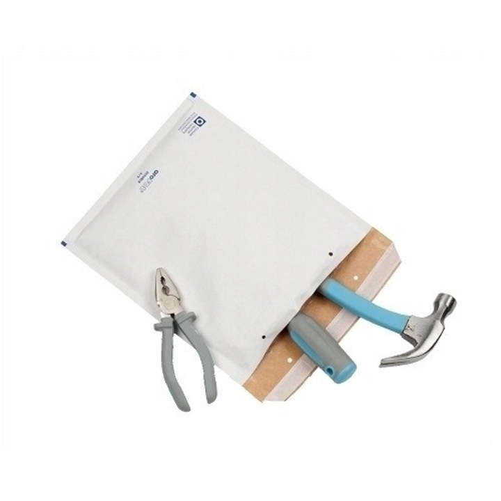 Set Plicuri Cu Bule Intarite K20 Carton 50 Buc, Neopak, K20, Material Hartie Kraft De 130 g/M²; Folie Cu Bule, Inchidere Banda Autocolanta, Rezistente La Apa, Nu Se Rup Si Nu Se Zdrobesc, 370 x 480 mm + 50 mm, 350 x 470 mm, Alb, 50 Buc