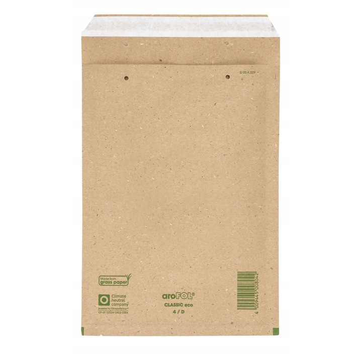 Set Plicuri Cu Bule, Neopak, G17, Fabricate Din Hartie Din Iarba, Folie Cu Bule Reciclata, Reducerea Amprentei De Carbon, 250 x 350 x 50 mm, Maro, 100 Buc