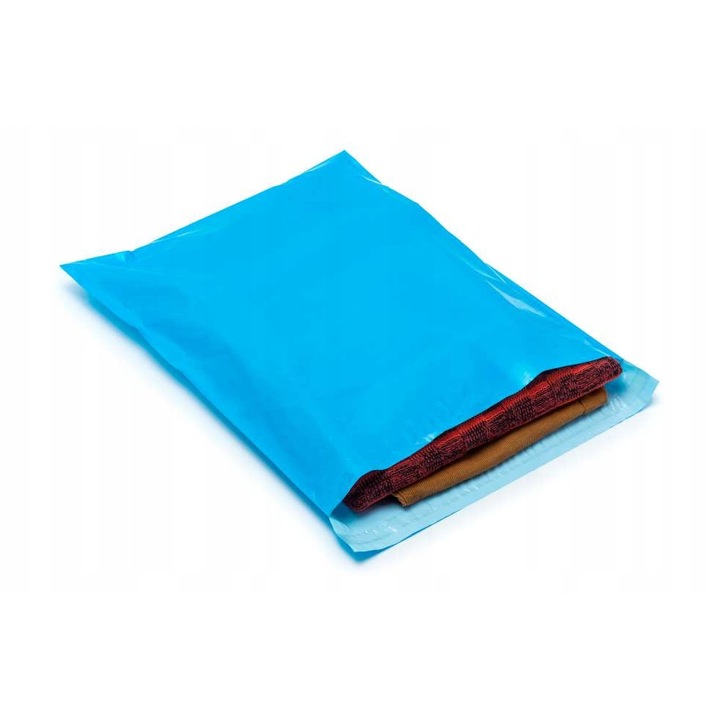 Set Plicuri Postale, Neopren, Fabricate Din Polietilen, Calitate Inalta, Metoda De Inchidere Autocolanta, Durabilitate Si Inchidere Sigura, 350 Mm X 460 Mm, Albastru, 50 Buc