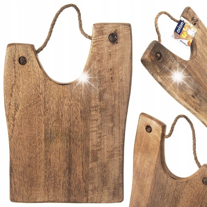 Tacator din lemn MANGO, Orion, 40,5x28x2cm, culoare maro, design neregulat