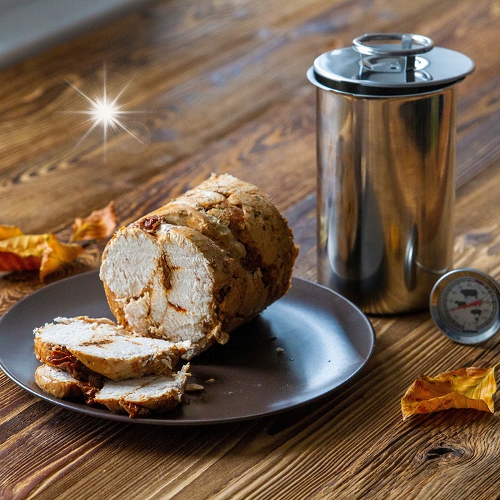 Szynkowar készlet 1,5 kg víztartállyal, indukciós edény 4L, 10 zacskó, 2 hőmérő, 11,5x12x19cm, 25,3x17,9x20,4cm