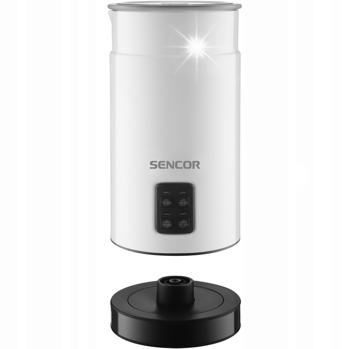 Spumant de lapte Sencor SMF 2030WH, 150ml spuma, 300ml incalzire, alb
