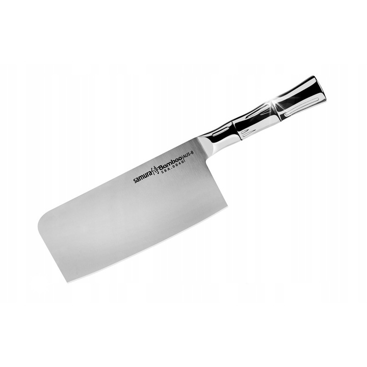 Cutit de bucatarie Samura Bamboo, 18cm, otel AUS-8, maner din otel inoxidabil
