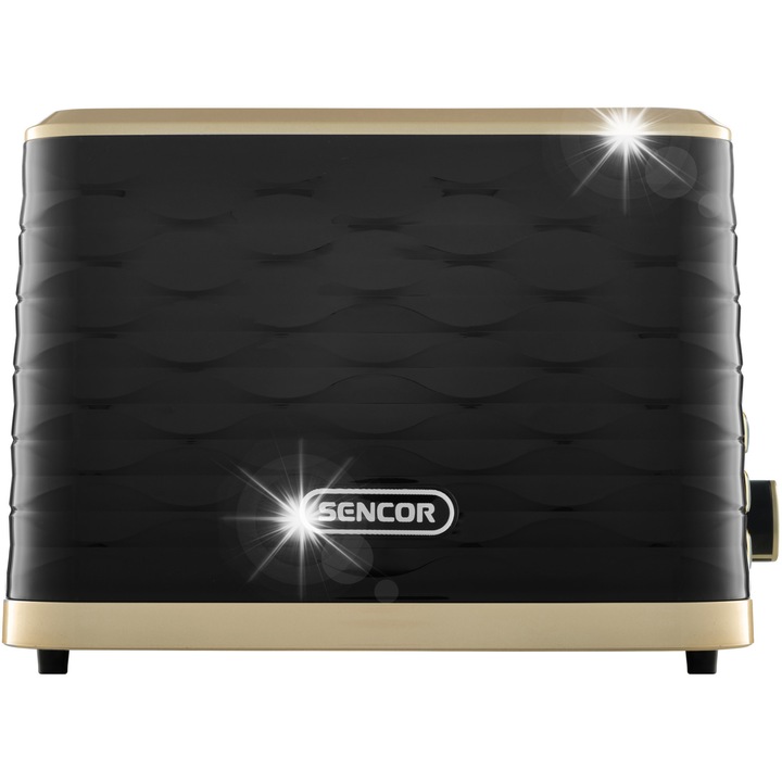 Електрически тостер Sencor STS 7501BK, 2 филии, 930W, черен, функция размразяване, таймер 7 степени