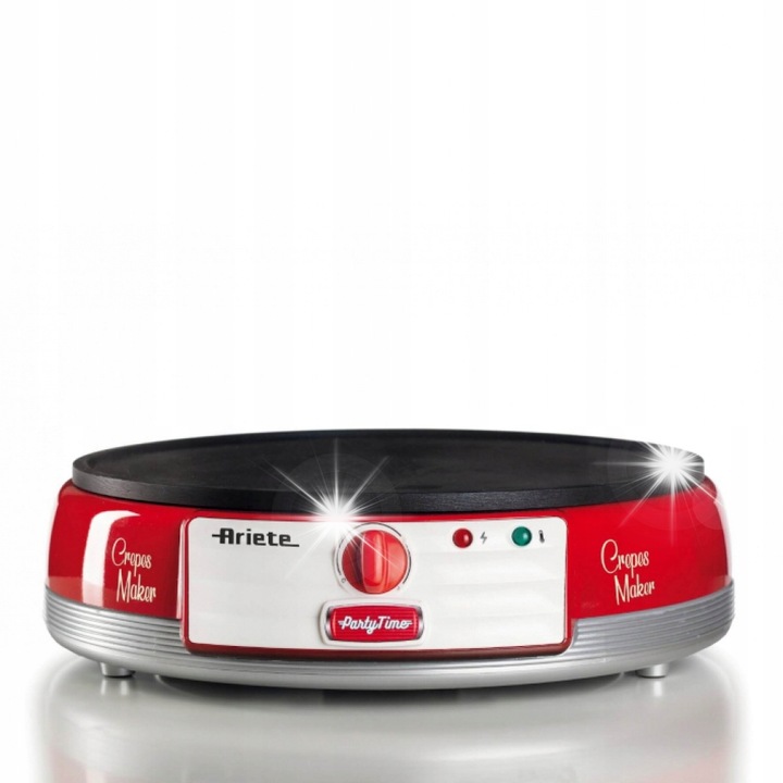 Тиган за палачинки Ariete, 30см, 1000W, червен