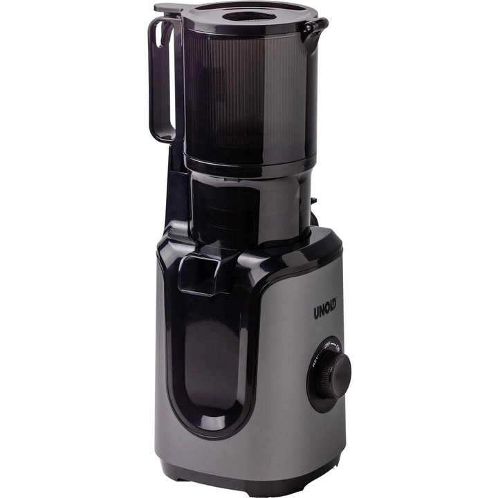 Unold Slow Juicer Sam gyümölcscentrifuga, ezüst/fekete, 200W, 1L