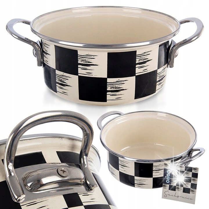 Orion zománcozott edény, 18 cm, 1,5L, többszínű, gáz- és indukciós főzőlapra