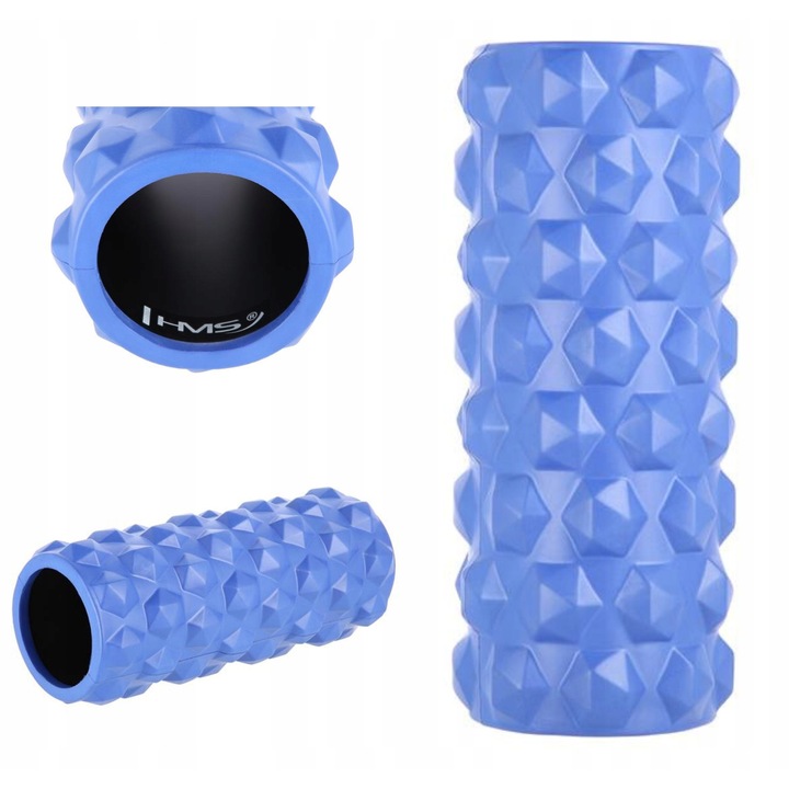 HMS FS107 fitnesz henger, 31.5cm, kék, EVA hab, masszázs kiemelkedésekkel