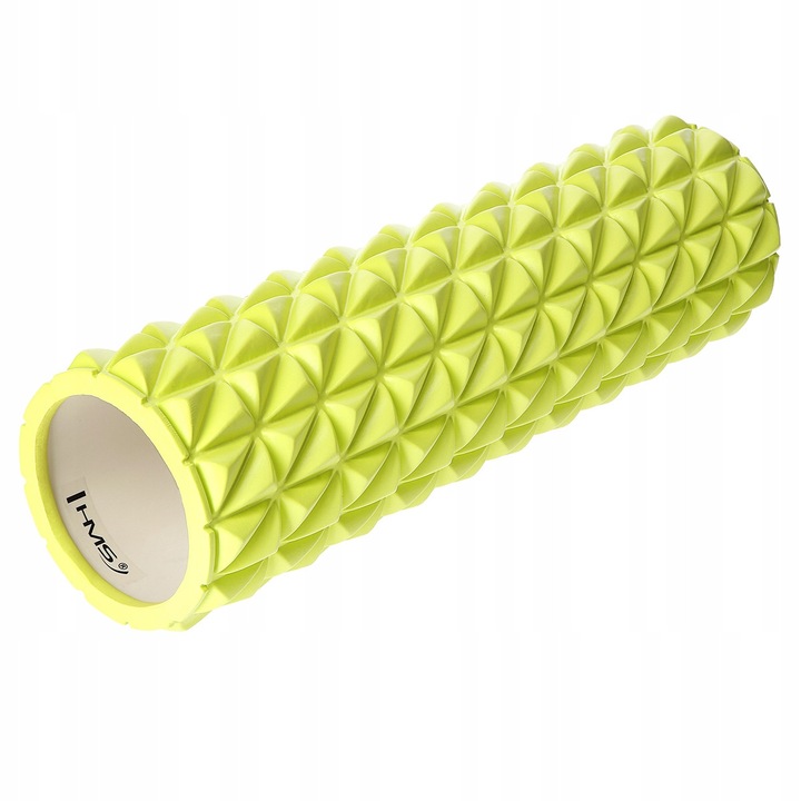 HMS FS205 masszázs henger (roller), profilozott felülettel a masszázshoz, EVA/PVC, lime zöld, 45 x 13,5 cm