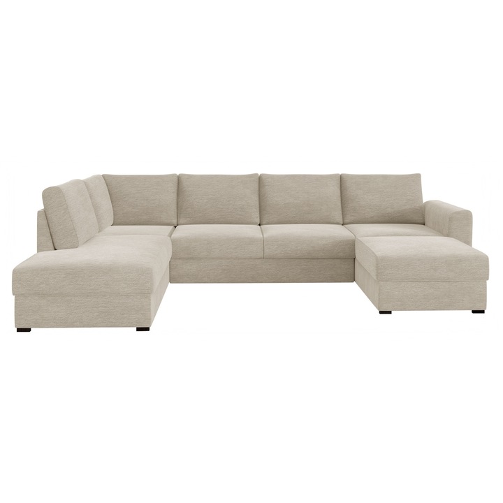 Coltar rabatabil Szafran Stanga, MIRJAN 24, bej deschis, 188x305x85 cm