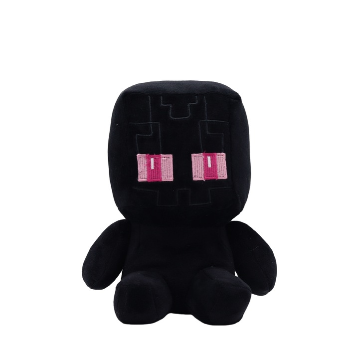 Jucarie de plus Minecraft, Enderman, 22cm, multicolor