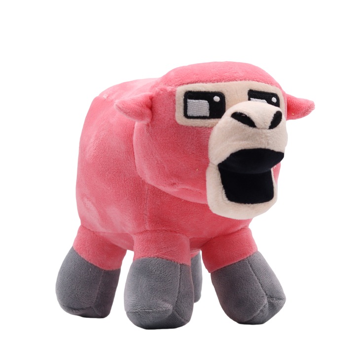 Jucarie de plus Minecraft, vaca, 22cm, multicolor