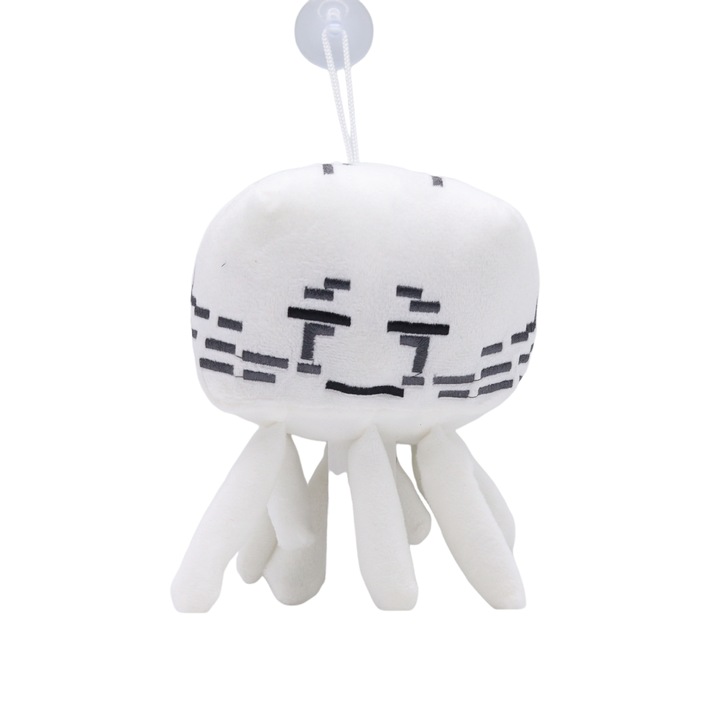 Jucarie de plus Minecraft, Fantoma Alba, 22cm, multicolor