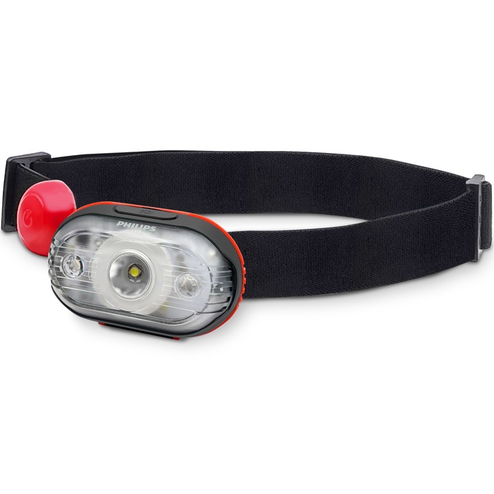 Челник Philips Phil-SFL3000H/10, До 350 lm, Разстояние на лъча до 60 м, IPX4, Включени AAAx3 батерии, Време на работа до 28 часа, 4 режима, Червена сигнална светлина, Регулируем ъгъл