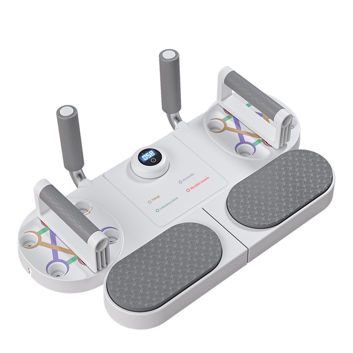 Echipament de fitness, multifunctional 3 in 1, cronometru si contor, 59 x 31 x 11 cm, suport multifunctional pentru plansa, alb